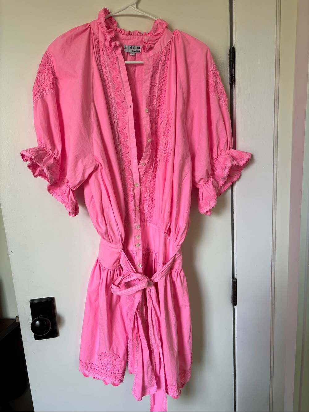 Juliet Dunn Bright Pink Mini Dress